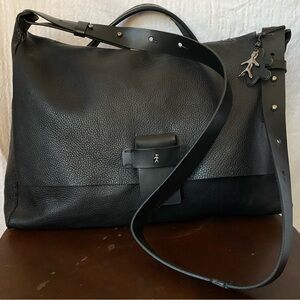Black Leather Crossbody Bag